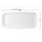 Smarty Had A Party 106 x 5 Solid White Flat Raised Edge Rectangular Disposable Plastic Plates 120 Plates, 120PK 9311WH-CASE - alternate 2